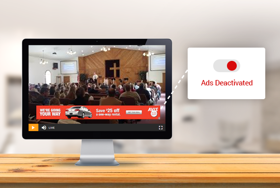 Stream your church sermons with no ads